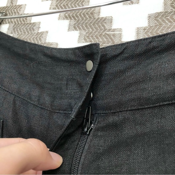 Babette Black Linen Lagenlook Wide Leg Pants - Picture 3 of 8